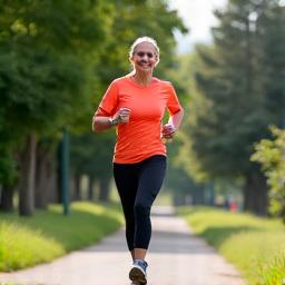 Person exercising outdoors in a Sacramento park