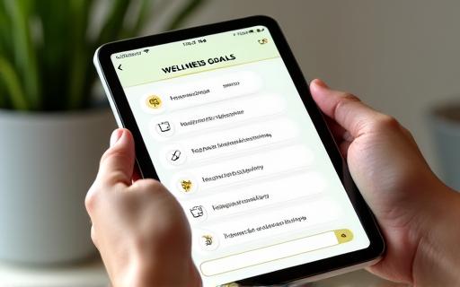 A digital interface showing an interactive checklist for a wellness guide, with several items checked off and a completion percentage displayed, symbolizing progress tracking.